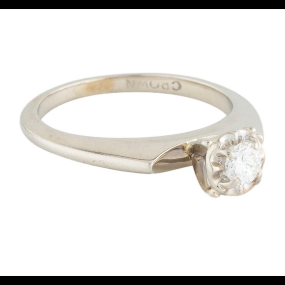 DIAMOND RING - 14K WHITE GOLD PROMISE OR ENGAGEMENT RING💗 - Picture 6 of 8